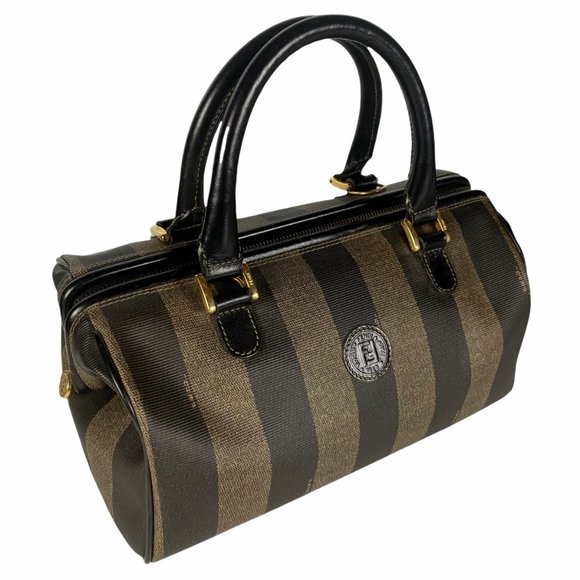 FENDI Rare Vintage Pequin Hand Bag - Picture 1 of 13